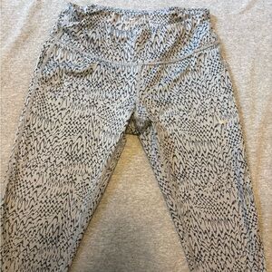 Nike Gray Patterned Women Running Tights Crop
